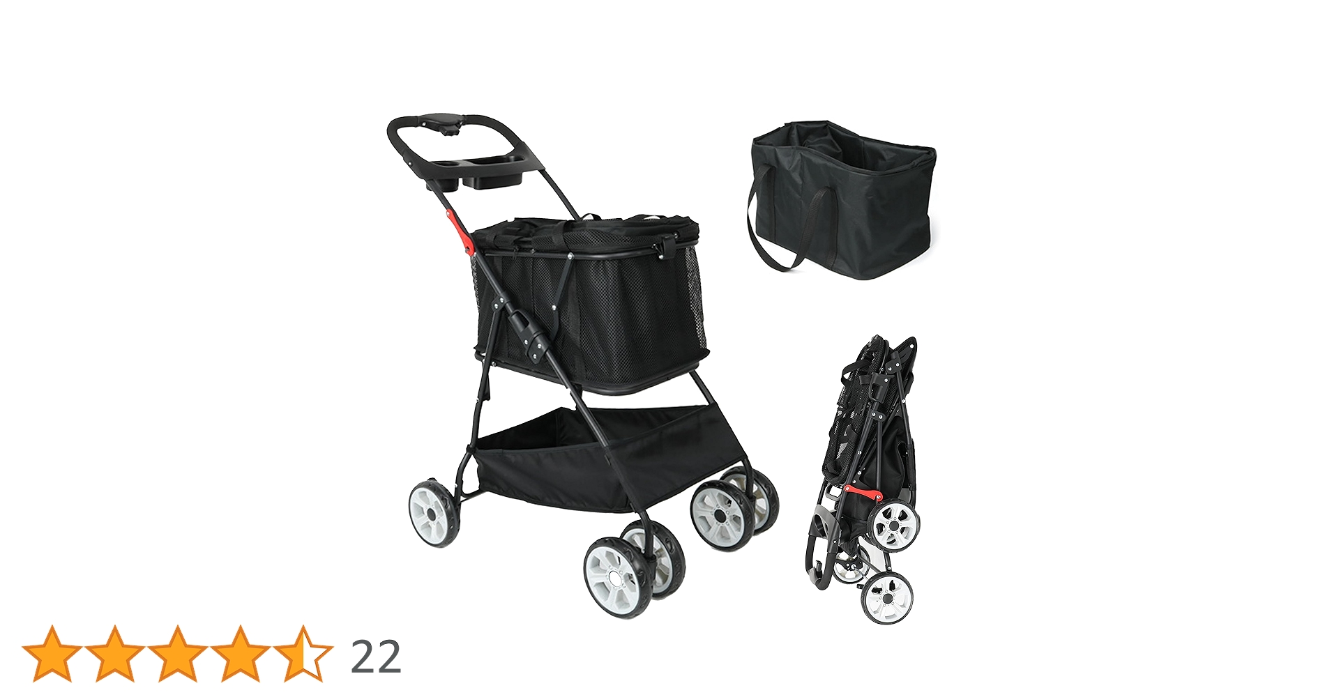 Amazon｜【保冷バッグ付き】 キャリーカート 折りたたみ 軽量